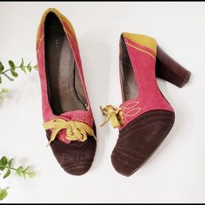 Pilcro and the Letterpress Anthro Almond Toe Pumps